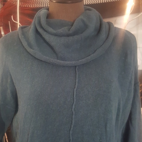 PRANA TEAL GREEN SWEATER WITH NET sz med - Picture 2 of 8